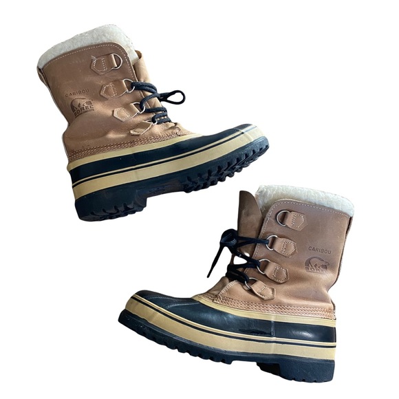Sorel Shoes - SOREL Caribou Boots Women’s 9 Snow Boots Short length lace Up